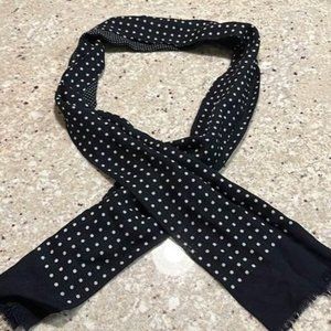Midnight Blue Reversable Polka Dot Scarf